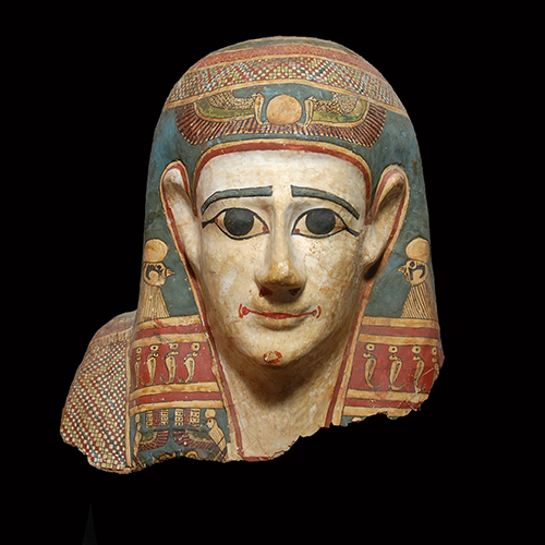 bacher egyptian richly decorated mummy mask front wikam26